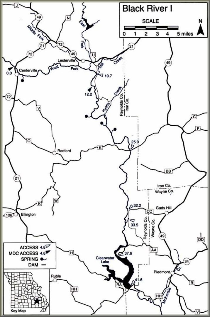 Black River map courtesy of Missouri Department of Conservation