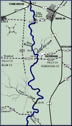 Brazos River map courtesy Texas Parks & Wildlife Department