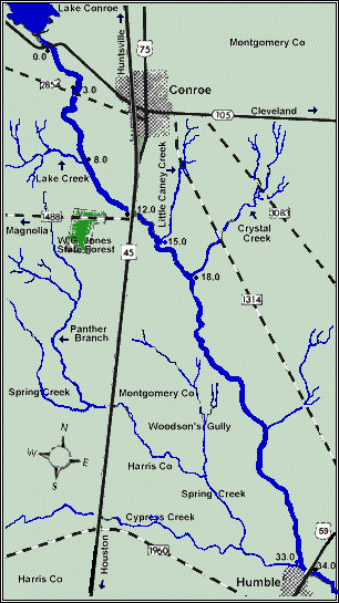 San Jacinto River map