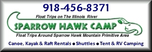 Sparrow Hawk Camp on the gorgeous Illinois River