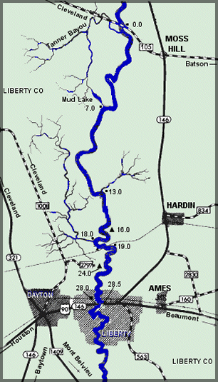 Trinity River map courtesy Texas Parks & Wildlife Department