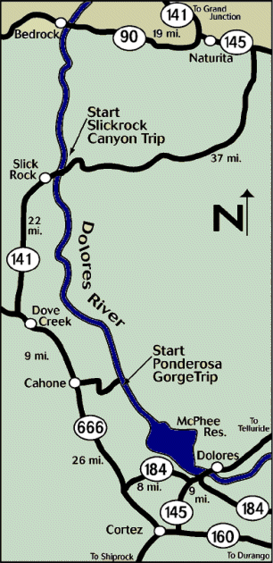 Dolores River map