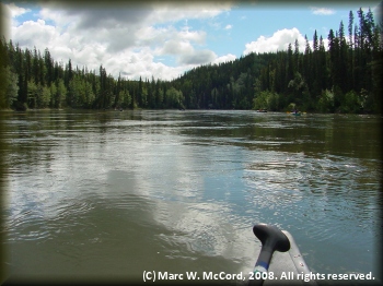 Paddling the scenic Teslin River