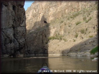 Entering Mariscal Canyon in canoes