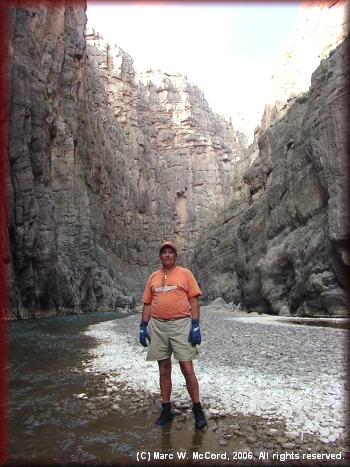 Marc McCord standing by the river in Mariscal Canyon