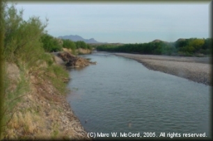 Looking downriver between San Vicente and Hot Springs Canyons