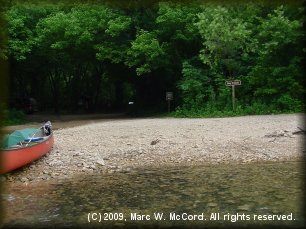 Bay Creek access on river left