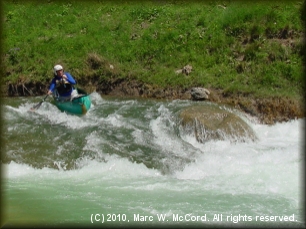 Running the big drop above English Crossing