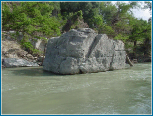 Big rock just below the Fischer Store Road access