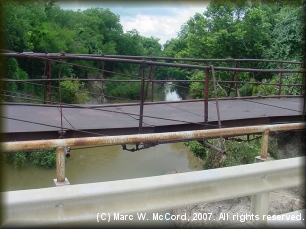 Old steel bridge over the Paluxy River at Buff Dale