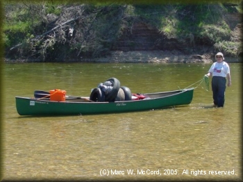 Gail Shipley at the Brazos River Cleanup, 2005