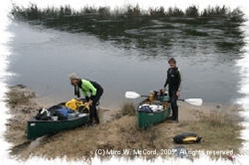 Charlie Llewellen and Marc McCord on the Sabine River, January 27, 2005
