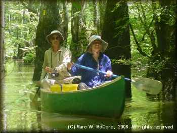 The wonders of GPS navigation lead us directly to our boat ramp and campsite in the Black Swamp