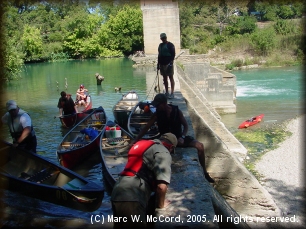 Negotiating the mandatory portage at Cummings Dam