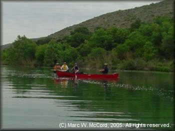 Gary and Kathy Tupa, Kathy Cusick and Kevin Longin on the Devils River