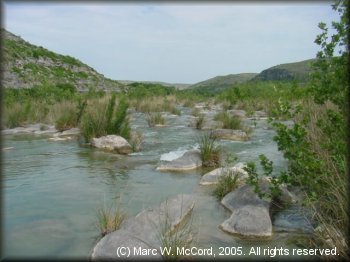 Reed jungles and rock garden rapids - two characteristics of the Devils River