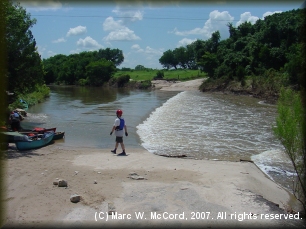 Edward Crossing low-water bridge at 1,150 cfs
