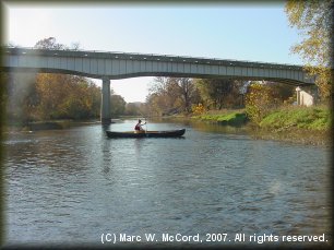 Old US Highway 71 bridge 3/10th mile below the confluence