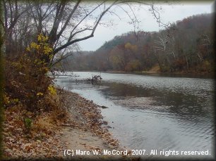 Looking downriver from near Boiling Springs