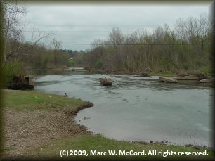 Looking downriver at the Glenwood City Park access