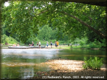 A typical gravel beach on the Niangua River