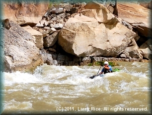 Marc McCord running Wire Fence Rapid