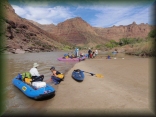 Lunch break in Desolation Canyon