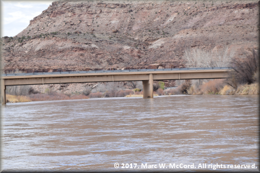 Escalante Canyon Road Bridge just before the take-out on river right