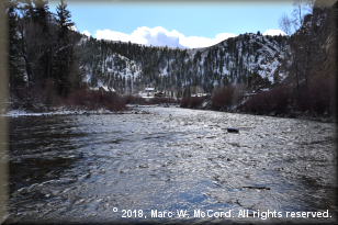 Looking downriver below the Almont confluence access