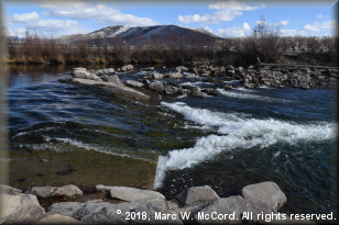 Upper drop at Gunnison River Whitewater Park in Gunnison