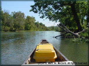 The tranquil Illinois River in summer