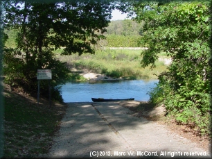 Looking down the boat ramp at No Head Hollow Public Access