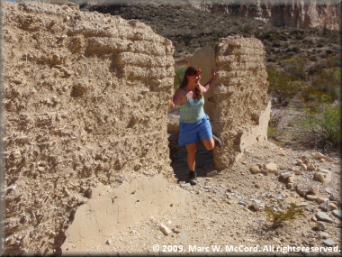 Adobe ruin high above San Rocendo Canyon