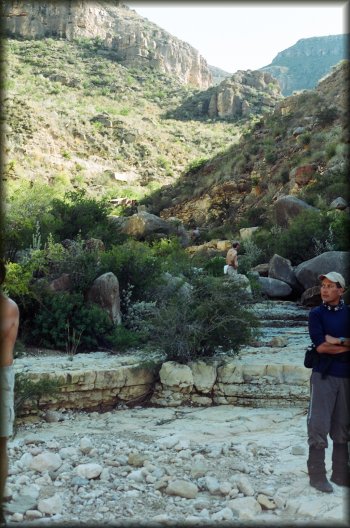 Tony Rico exploring San Rocendo Canyon at Hot Springs