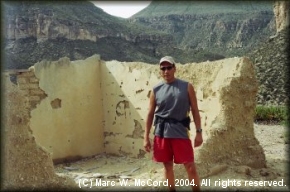 Tony Rico at an adobe ruin at San Rocendo Canyon