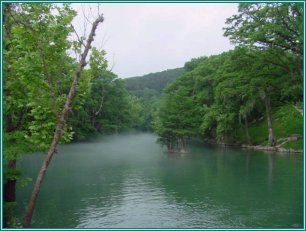 Looking downriver from 4th Crossing at River Valley Resort