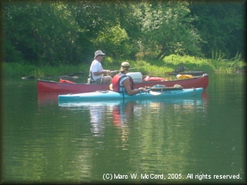 Bryan Jackson (canoe) and Paul Boling (kayak) on the LMF