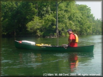 Steve Crowe crusing at the Little River confluence