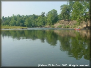 The LMF River flowing through the Ouachita National Forest