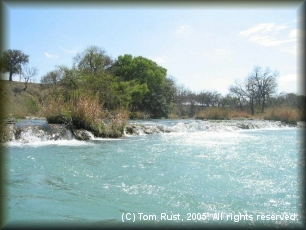 Ledge drop on the Llano River