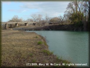 Looking downriver from Luling Zedler Mill access