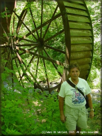 Marc McCord at the site of the now-defunct Turner Mill