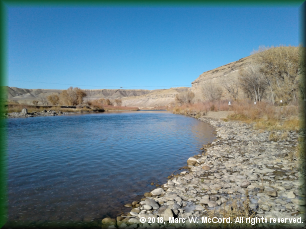 Approaching the confluence access on the North Fork