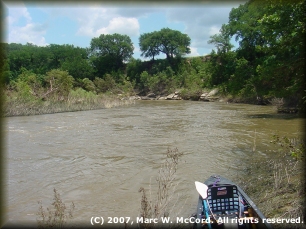 Paluxy River approaching Dinosaur Valley State Park