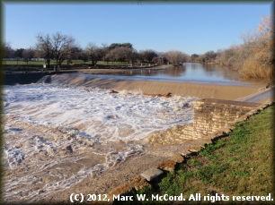 Dangerous dam at Big Rocks City Park in Glen Rose