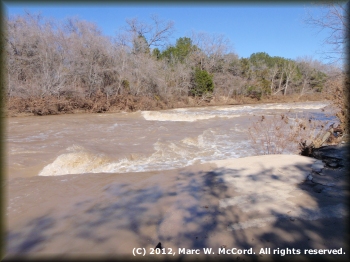 First rapid below Edwards Crossing at 2,600 cfs