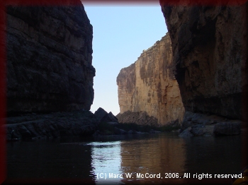 Approaching the mouth of Santa Elena Canyon