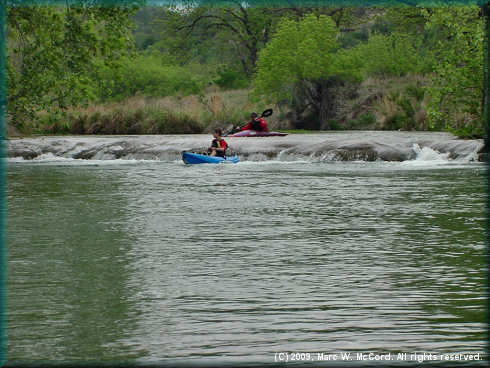 A typical ledge drop on the South Llano River