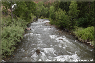 Looking downriver from the Silverpick Road Bridge