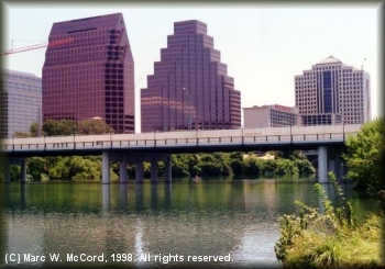 Town Lake looking north into downtown Austin
